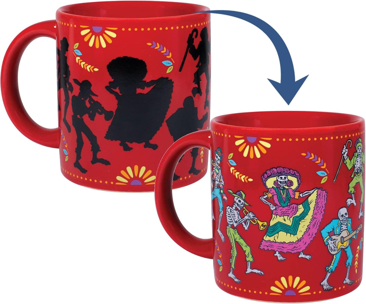 Day of the Dead Mug - Add Coffee Shadows Turn to Skeletons - Dia de Muertos