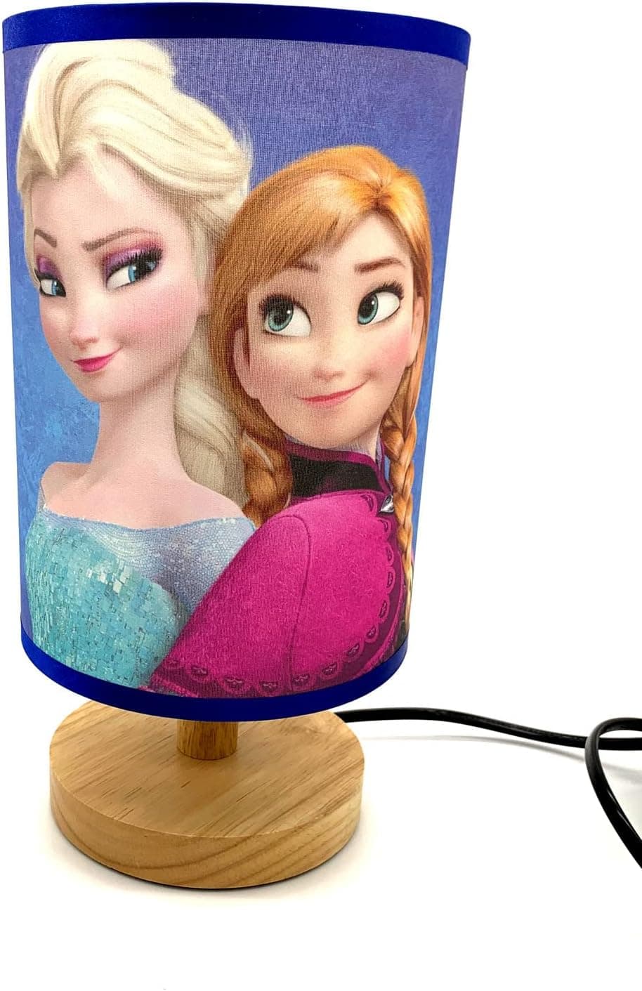 Frozen Table Lamp Bedside Night Light Wood Base Room Decoration or Great Gift Ideas