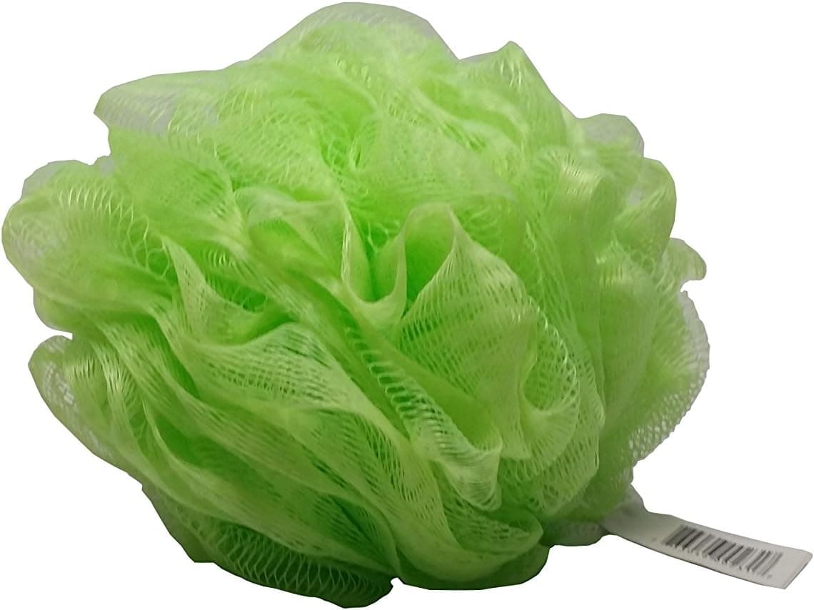 High Quality Mesh Bath Puff Sponge, Green, Pack of 3