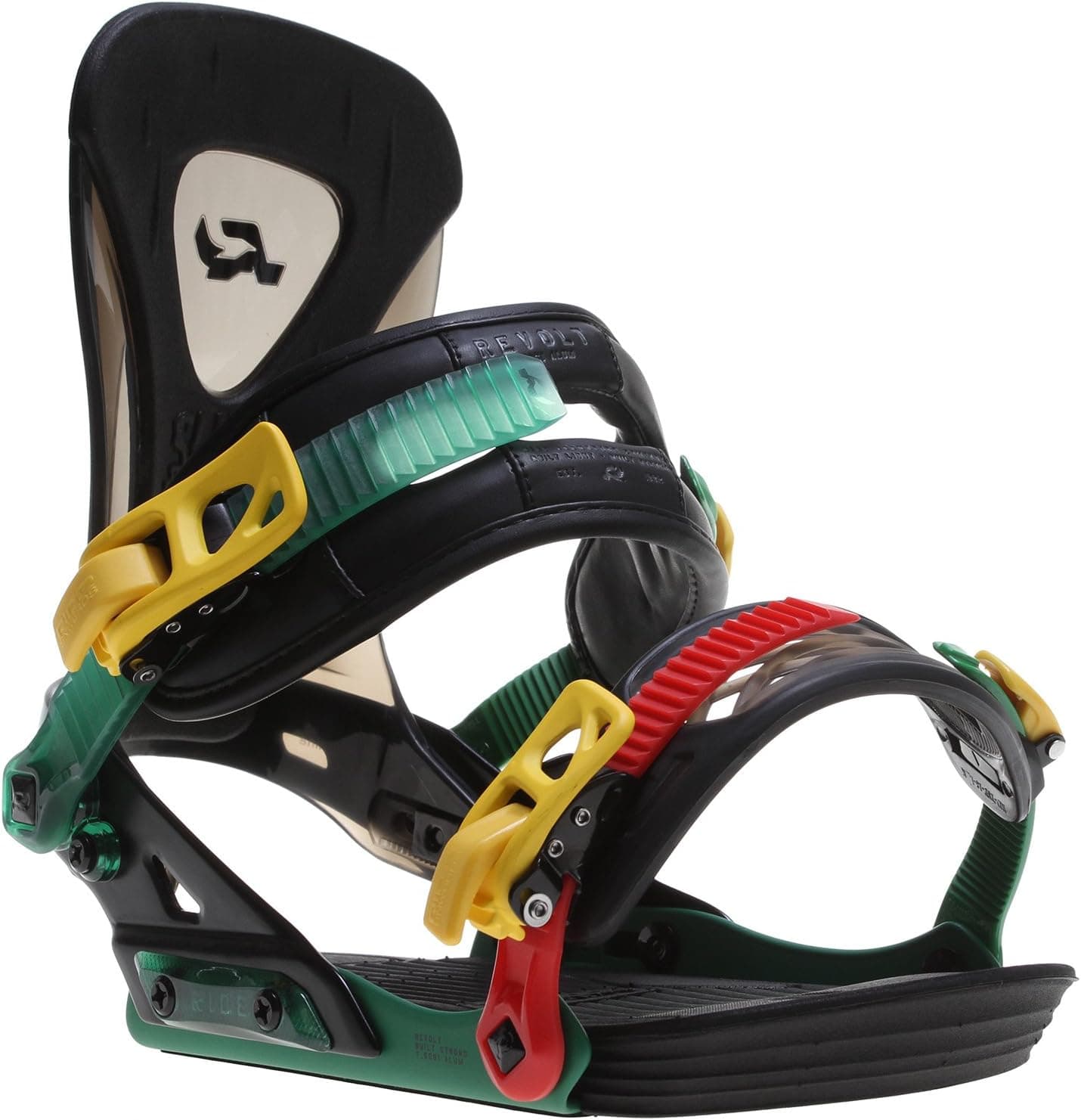 Ride Revolt Snowboard Bindings - Men's Rasta X-Large
