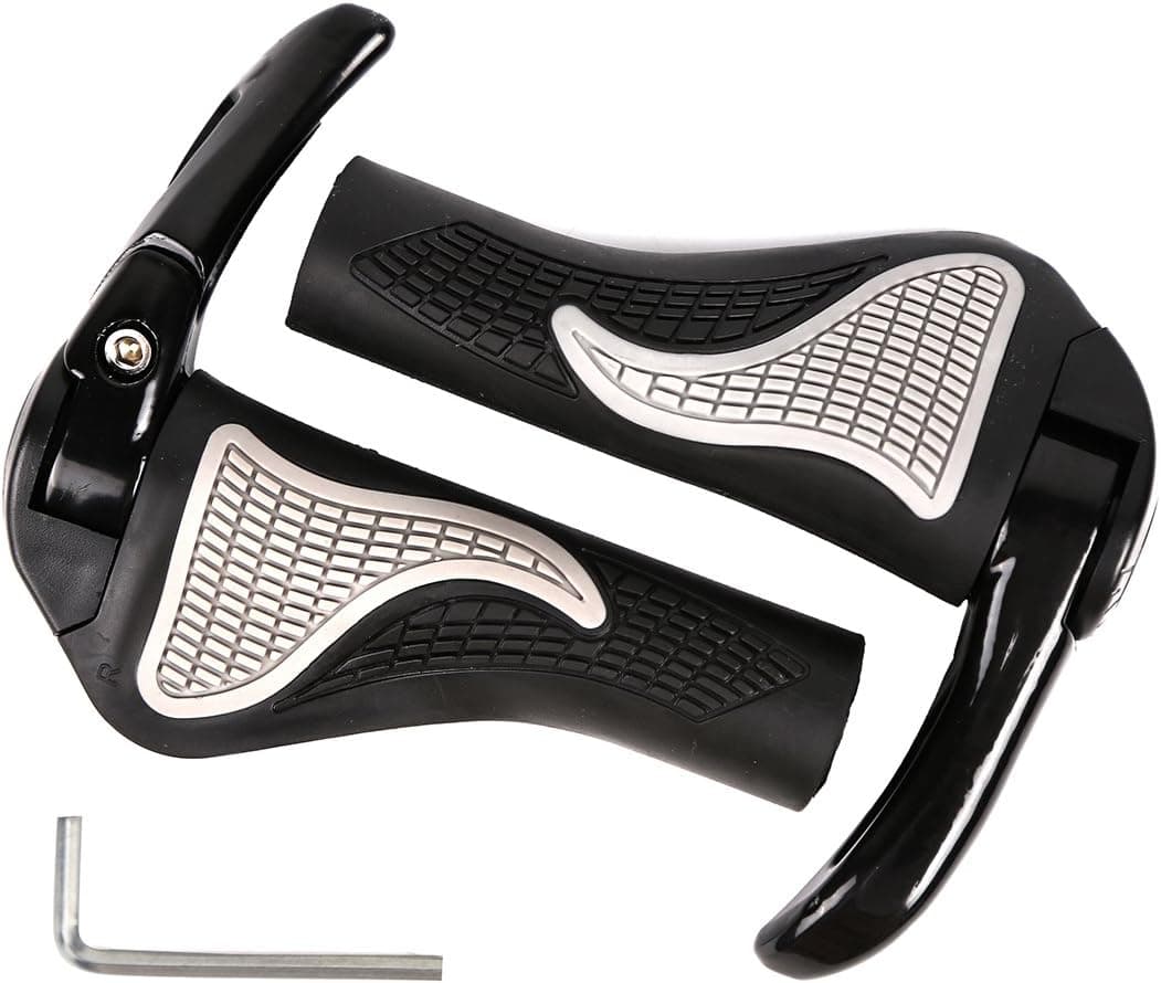 mingchao Bicycle Handlebar Grips - Bicycle/Mountain Bike/Road Bike/Folding Antislip Bike Grip Standard Bike Handlebar Grips Black and White