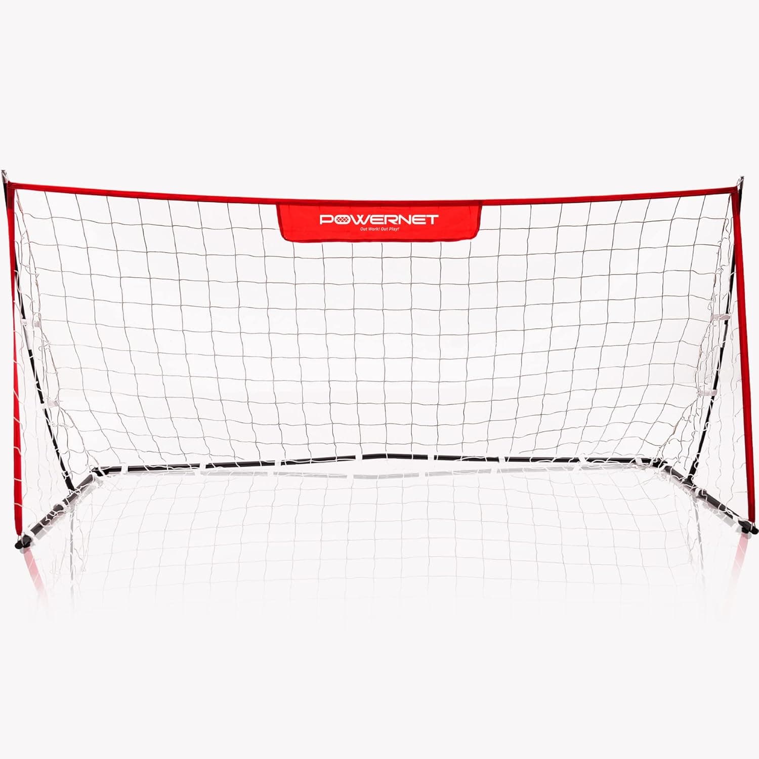 PowerNet Soccer Goal | Lightweight Frame Ultra Portable | Included Sandbag | Great for Scrimmage Practice or Training Solo Indoors and Outdoors
