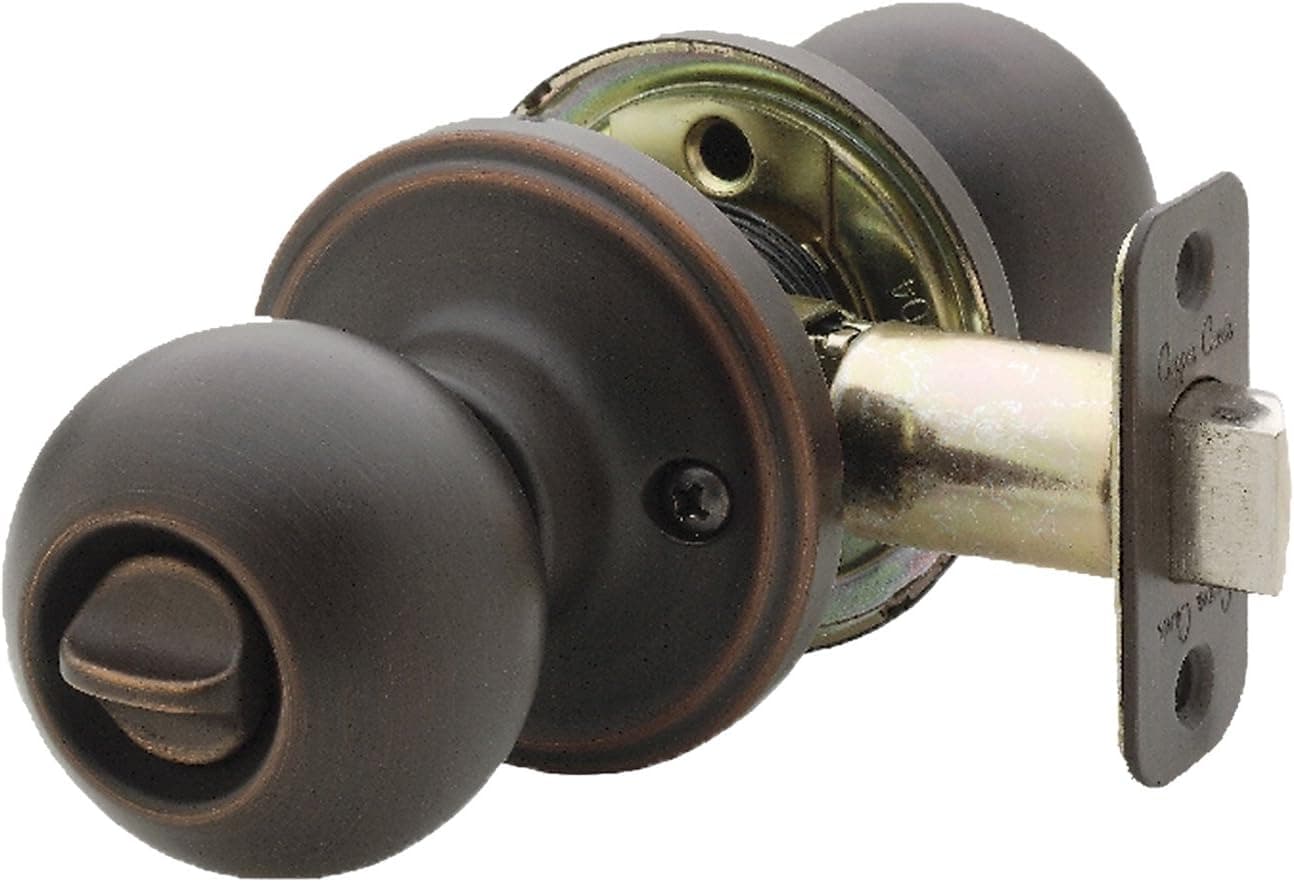 Copper Creek BK2030TB Ball Door Knob, Privacy Function, 1 Pack, Tuscan Bronze