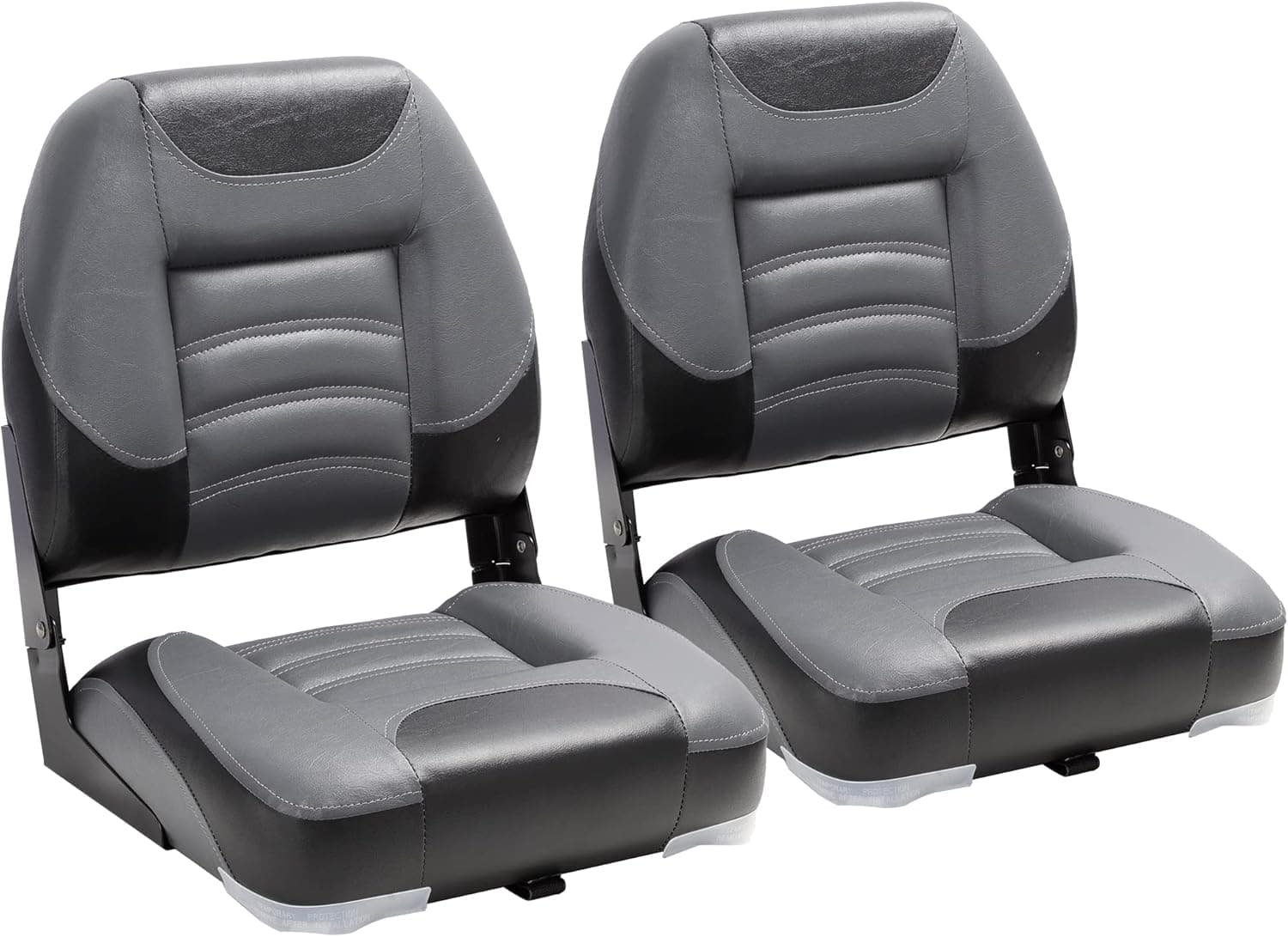 NORTHCAPTAIN T1 Deluxe Low Back Folding Boat Seat,Stainless Steel Screws Included