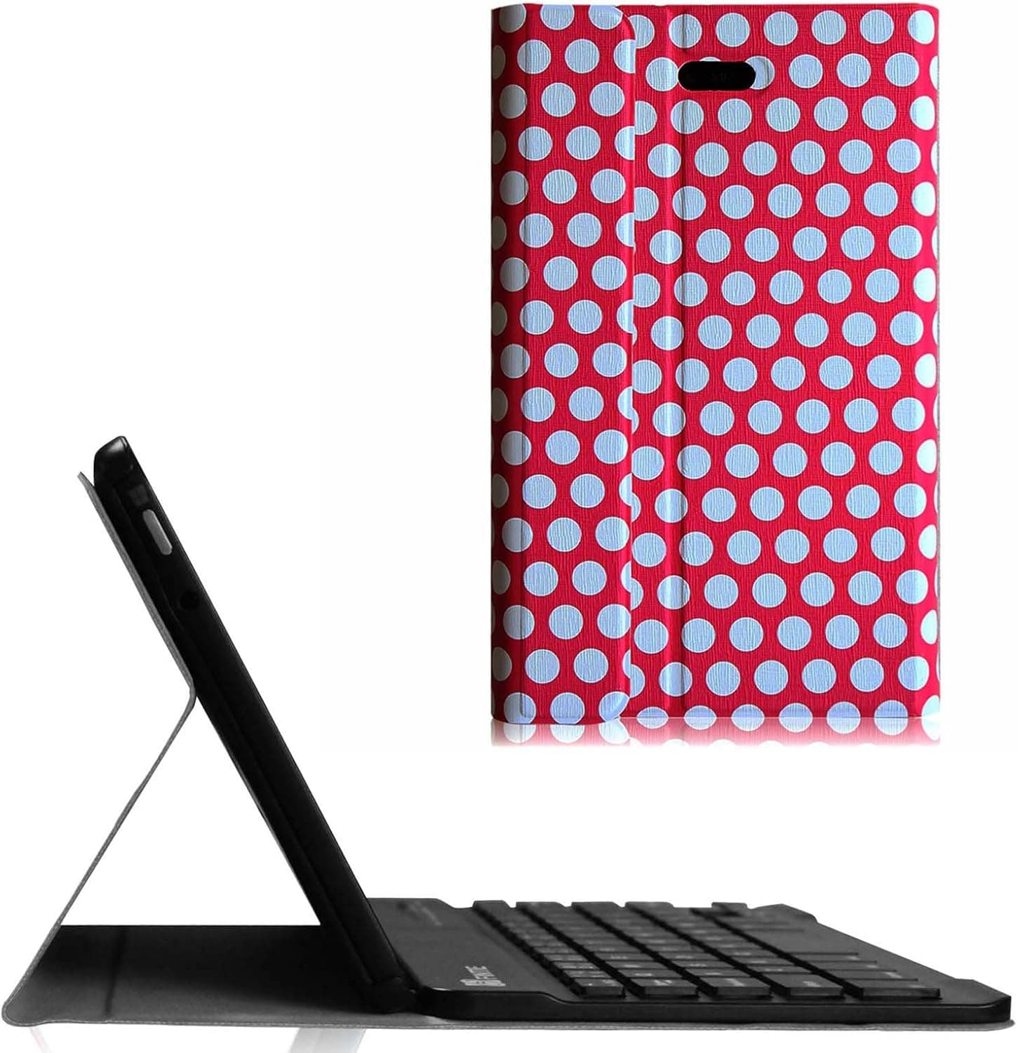 Fintie Blade X1 Dell Venue 8 Pro Keyboard Case - Slim Stand Cover with Detachable Wireless Bluetooth Keyboard for Dell Venue 8 Pro 5000 / New Venue 8 Pro 3000 (2014) Tablet - Polka Dot