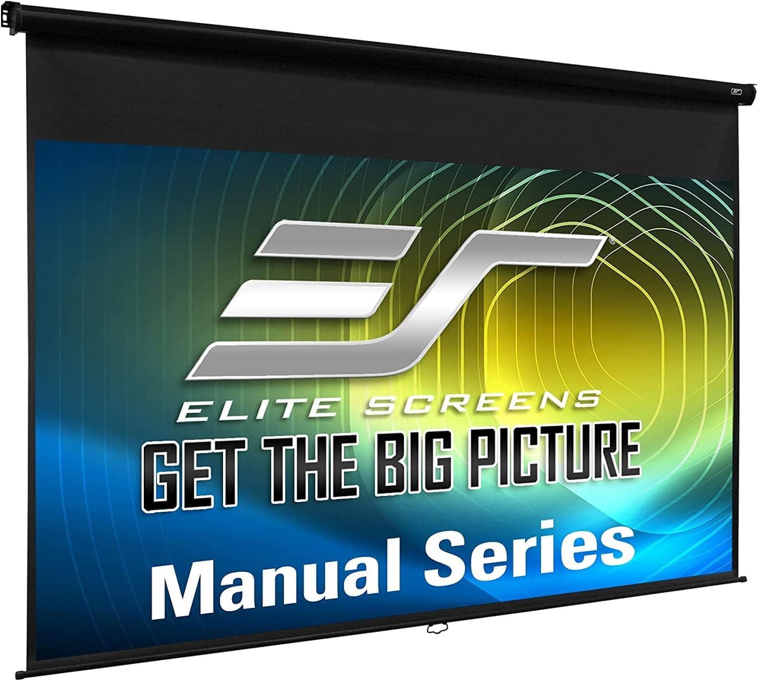 Elite Screens Manual Series, 128-INCH 16:10, Pull Down Manual Projector Screen with AUTO LOCK, Movie Home Theater 8K / 4K Ultra HD 3D Ready, 2-YEAR WARRANTY, M128UWX