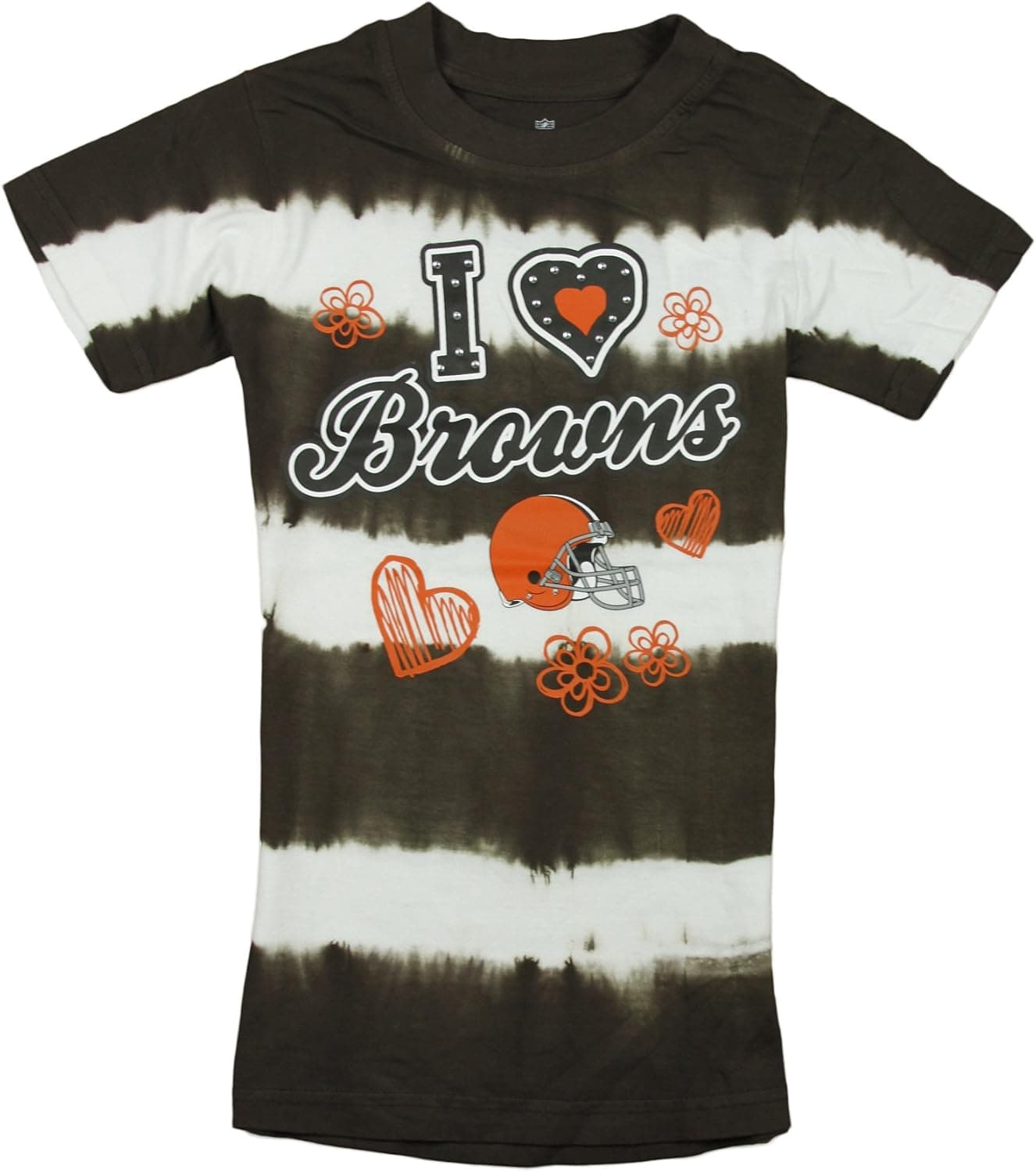 Cleveland Browns NFL Girl's Brown Tie Dye Tee