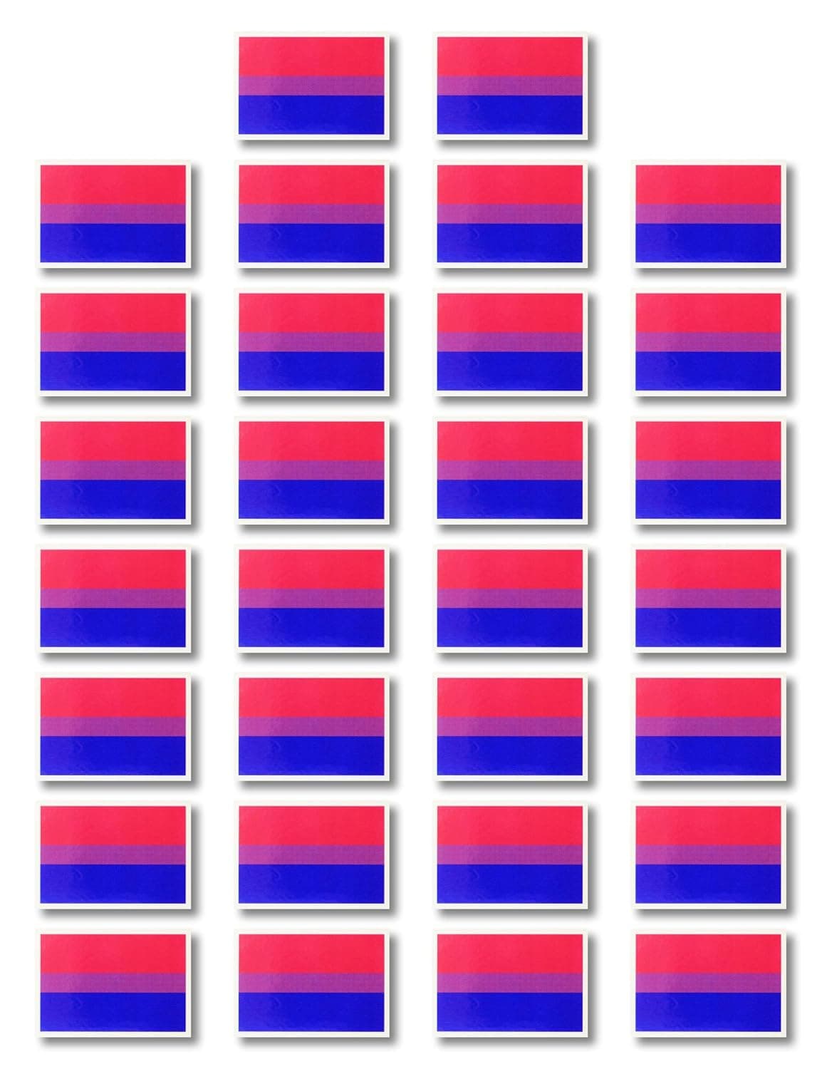 Fiomia Bisexual Pride Flag Temporary Tattoos LGBT Culture Symbol Stickers for Parades Festival Party Waterproof Body Paints Face Decal Removable 1.8''x1.2'' 30Pcs