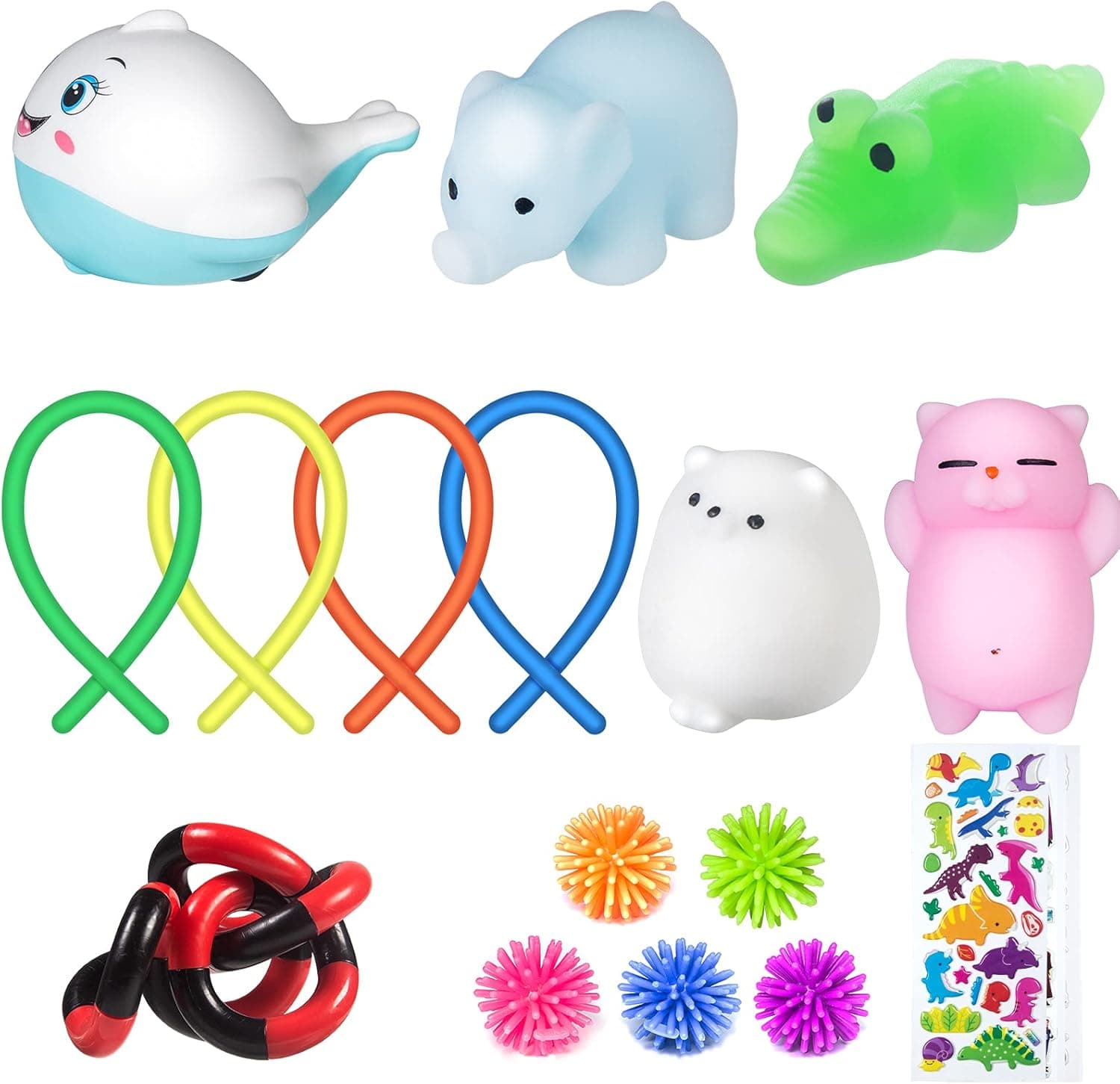 Sensory Fidget Toys Set, Stress Relief Fidget Hand Toys for Adults and Kids, Sensory Fidget and Squeeze Widget for Relaxing Therapy, Perfect for ADHD Add Anxiety Autism(21 PCS)