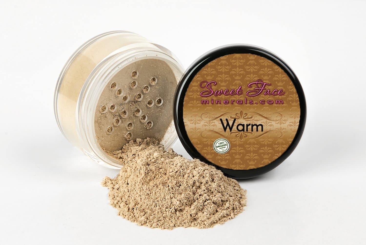 WARM (Neutral-Most Popular) FOUNDATION Mineral Makeup (30 gram Jar) Matte Loose Powder Bare Face Cosmetics Full Coverage Long Lasting All Skin Types SPF 18