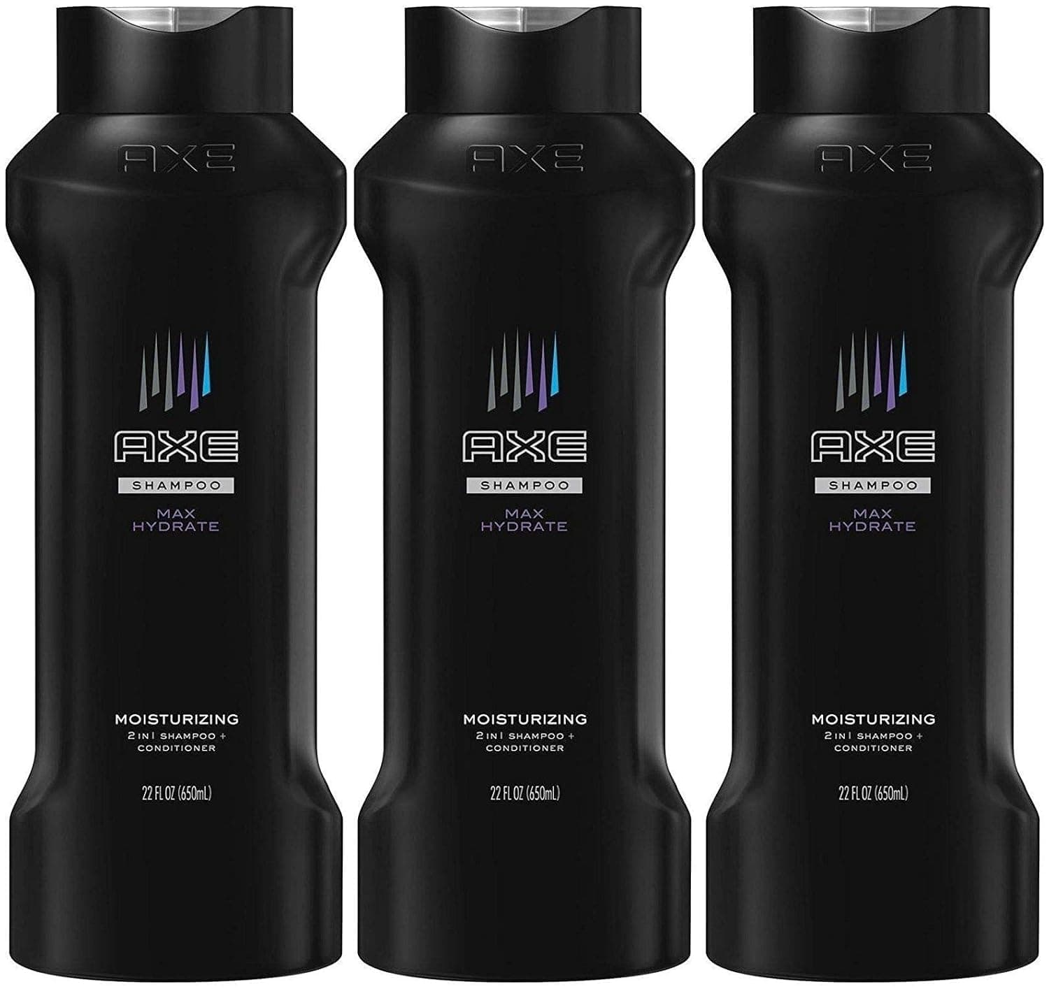 AXE 2-in-1 Shampoo & Conditioner, Max Hydrate, 22 Ounce (Pack of 3)