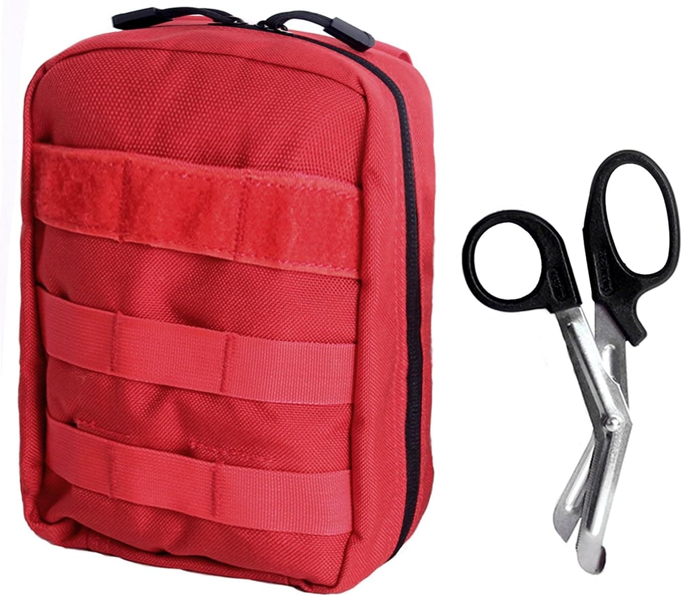 Tactical MOLLE EMT Pouch Medical Utility Bag 1000D Nylon with First Aid Patch and Shear