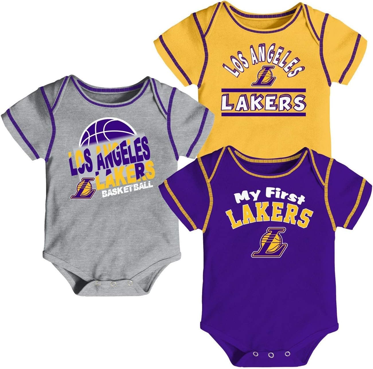 Outerstuff NBA Newborn Infants Rookie 3 Piece Creeper Bodysuit Set