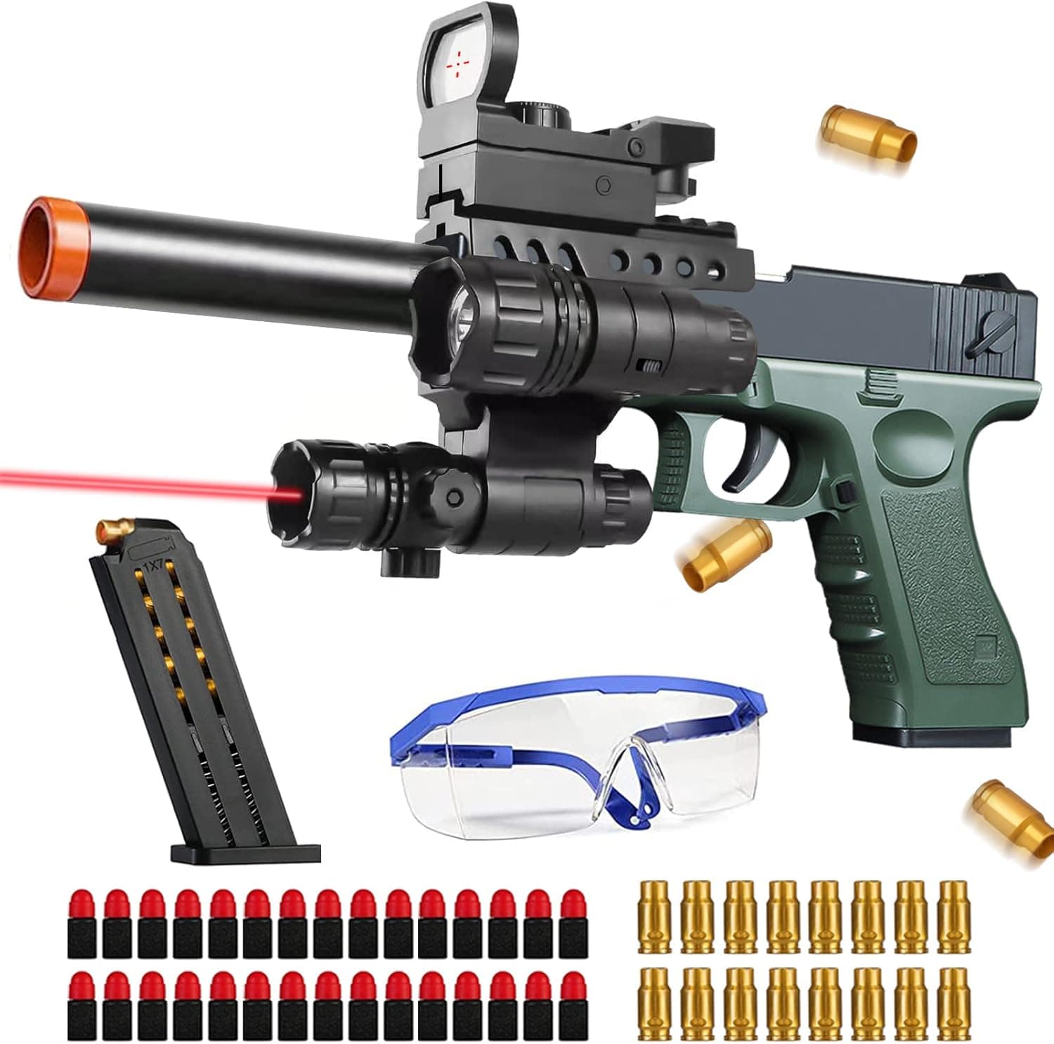 QTGPET Toy Gun, Safety Soft Bullet Toy Pistol, Shooting with Foam Bullets, is a Toy to Exercise Children's Physical Coordination, Cool Toy Gifts for Boys and Girls…