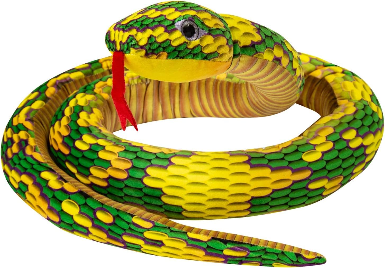 TORMAYS TumiMallody Realistic Stuffed Animal Snake, Yellow Large Snake Plush Toy Gifts for Kids,Boys and Girls, 100 Inch Long, Yellow