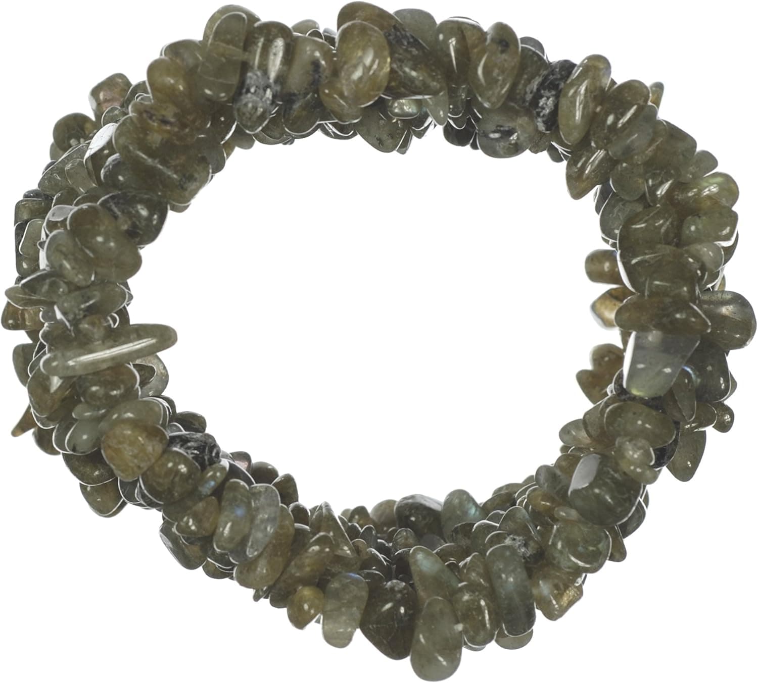 Amazon Collection Labradorite Chip Stretch Bracelet