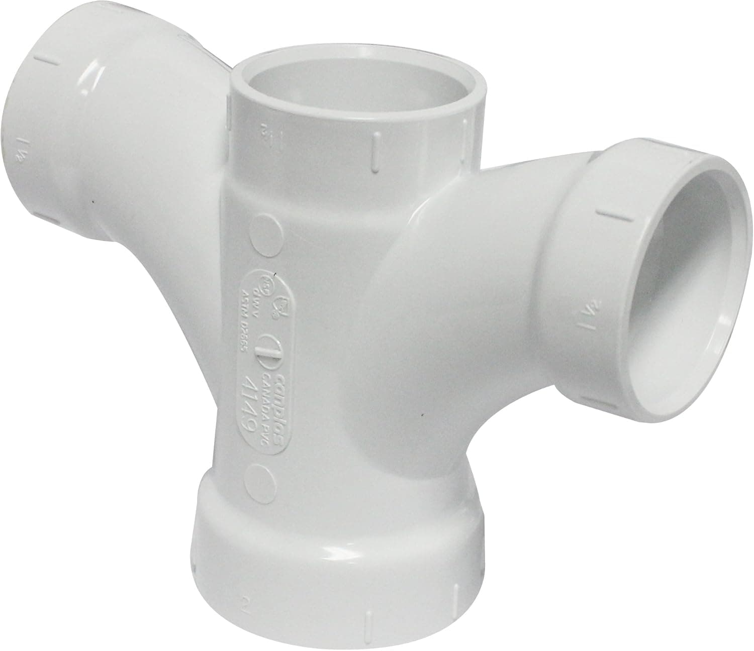 Canplas 194149 PVC DWV Double Fix, 2 x 1.5 x 1.5 x 1.5-Inch