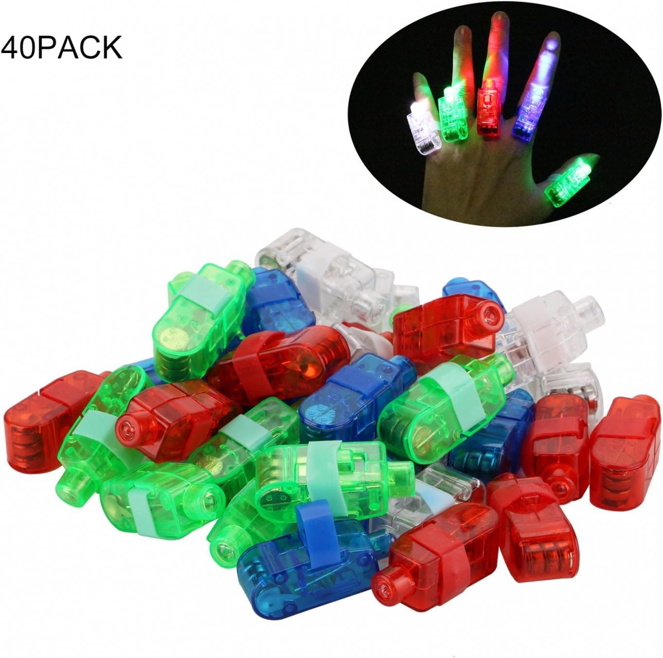 LED Party Finger Lights Toys Pack 40