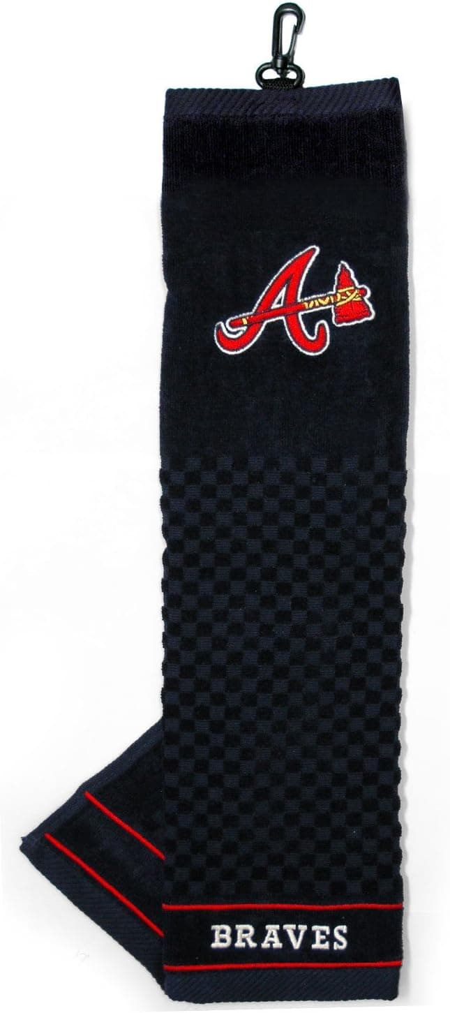 Team Golf MLB Embroidered Golf Towel, Checkered Scrubber Design, Embroidered Logo