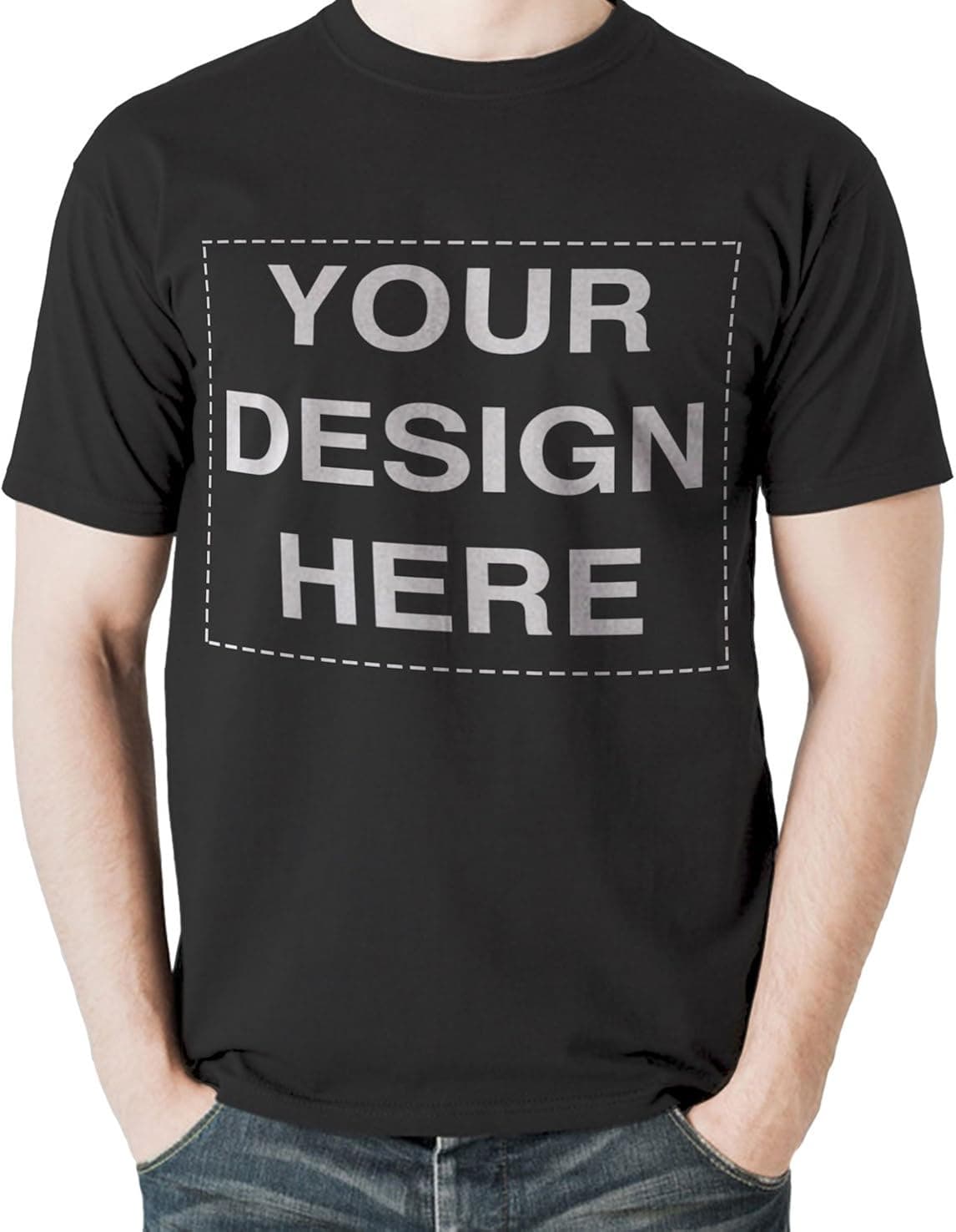 Adult Unisex Customizable T-Shirt with Any Personalized Text or Image (14 Colors)