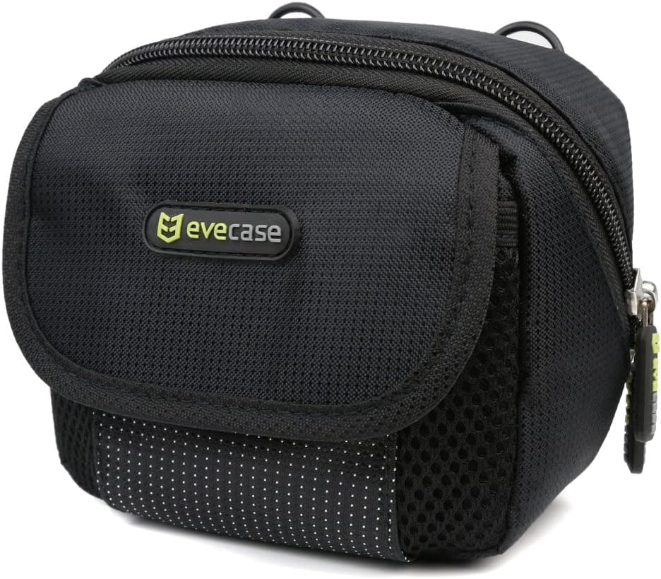 Instax Mini 8 Camera Bag, Evecase Small Camera Pouch Case with Strap - Black for Fujifilm Instax Mini 8 Instant Film Camera