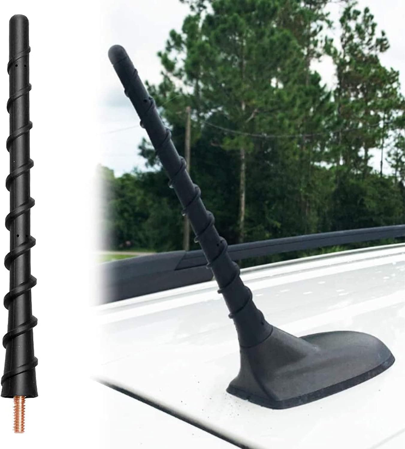 KSaAuto Antenna for Toyota Prius Corolla Rav4 Celica Matrix Yaris Hatchback 1996-2019, Short Toyota Prius Corolla Antenna Replacement, 7 Inch Car Roof Toyota Accessories for AM FM Radio Reception