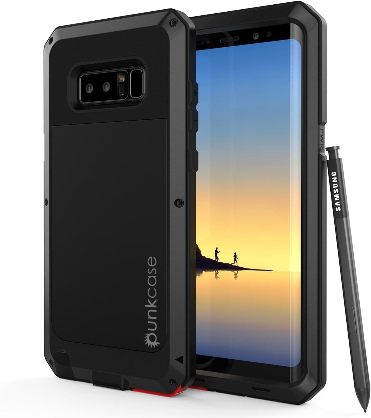 Galaxy Note 8 Metal Case, Heavy Duty Military Grade Armor Cover [Shock Proof] Hybrid Full Body Hard Aluminum & TPU Design [Non Slip] W/Prime Drop Protection for Samsung Galaxy Note 8 [Black]