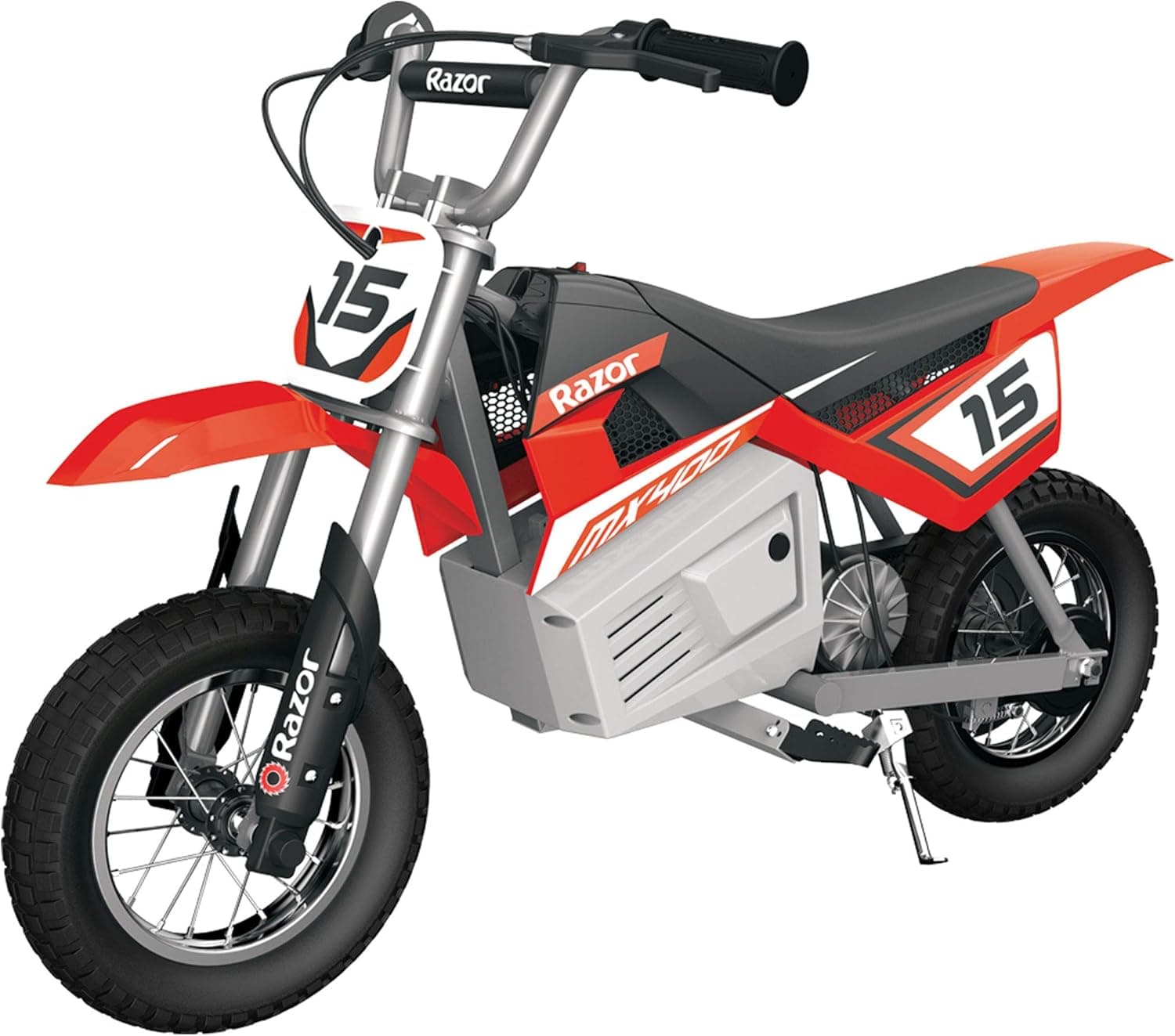 Razor MX400 Dirt Rocket Kids Ride On 24V Electric Toy Motocross Motorcycle Dirt Bike, Speeds up to 14 MPH, Red
