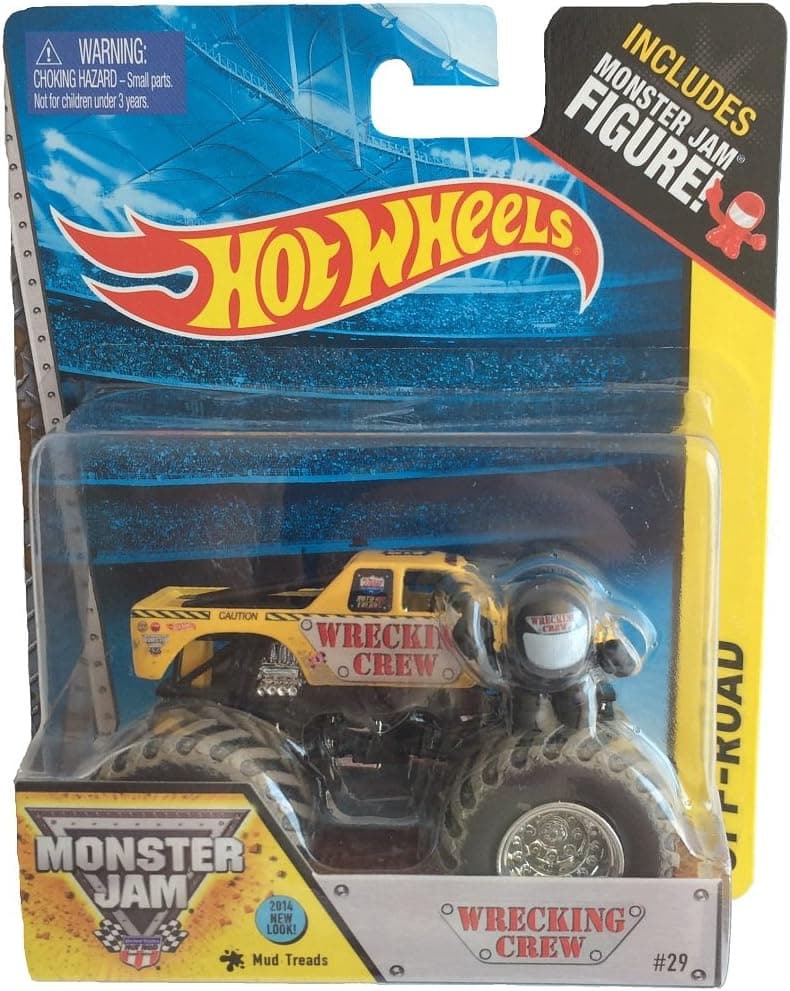 Monster jam 2014 Wrecking Crew with monster jam figure Hot wheels