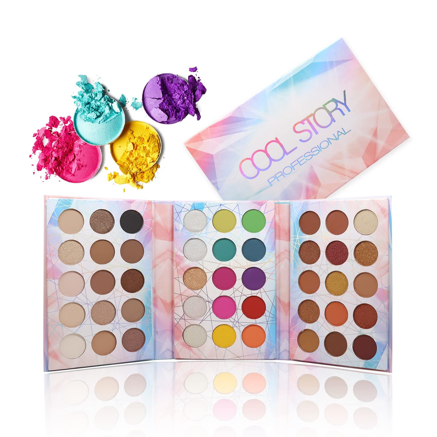 FindinBeauty 45 Color Eyeshadow Makeup Palette Highly Pigmented Metallic Shimmer Eye Shadow Pallet, Long Lasting Waterproof Matte Shadow Powder Easy to Blend