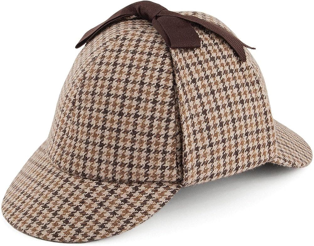 Sherlock Holmes Herringbone Wool Blend Hat
