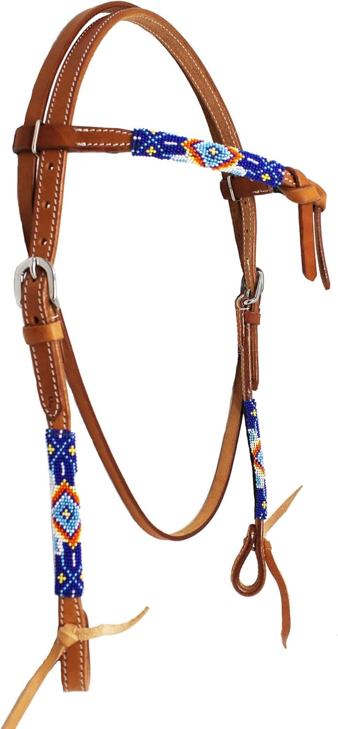 CHALLENGER Horse Show Bridle Western Leather Browband Headstall 79111HB