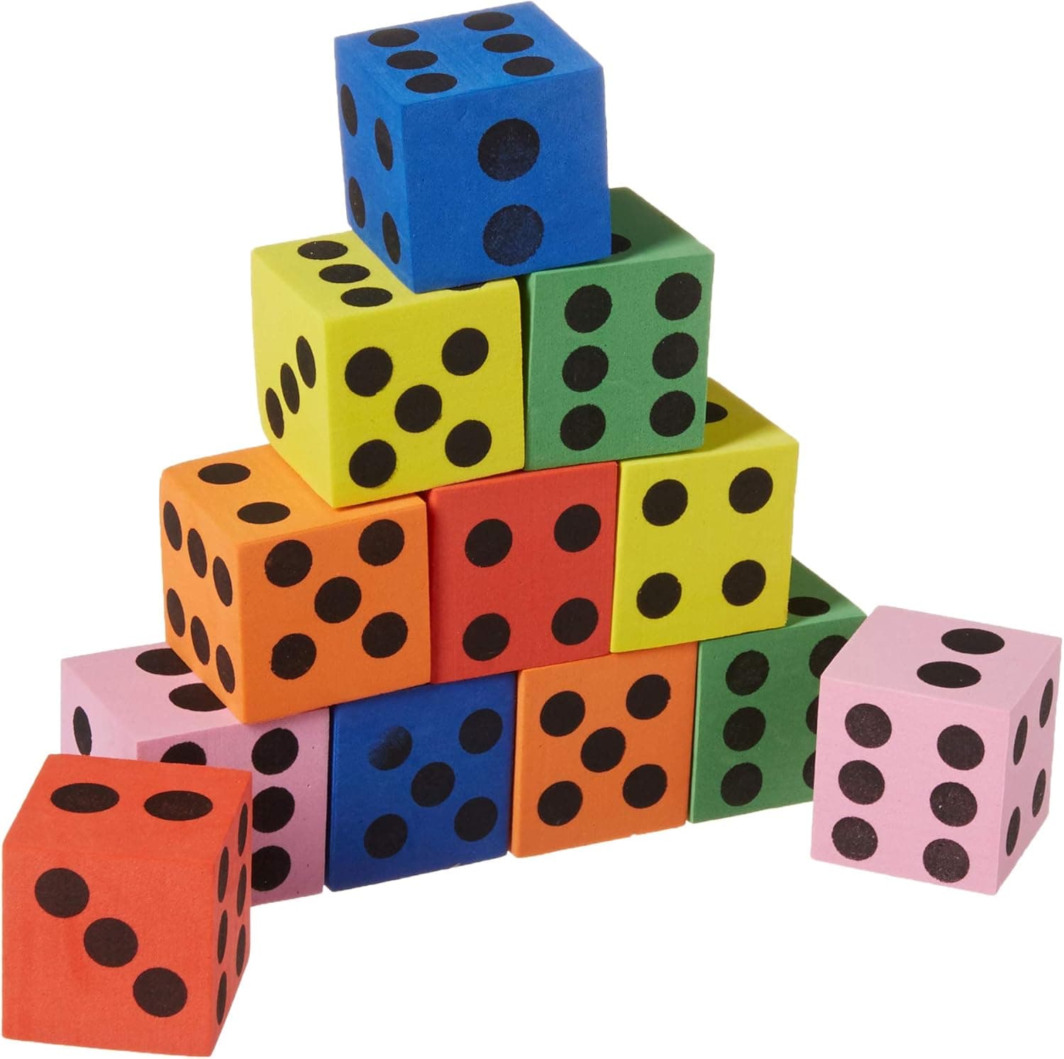 Fun Express Big Foam Playing Dice (2-Pack of 12)