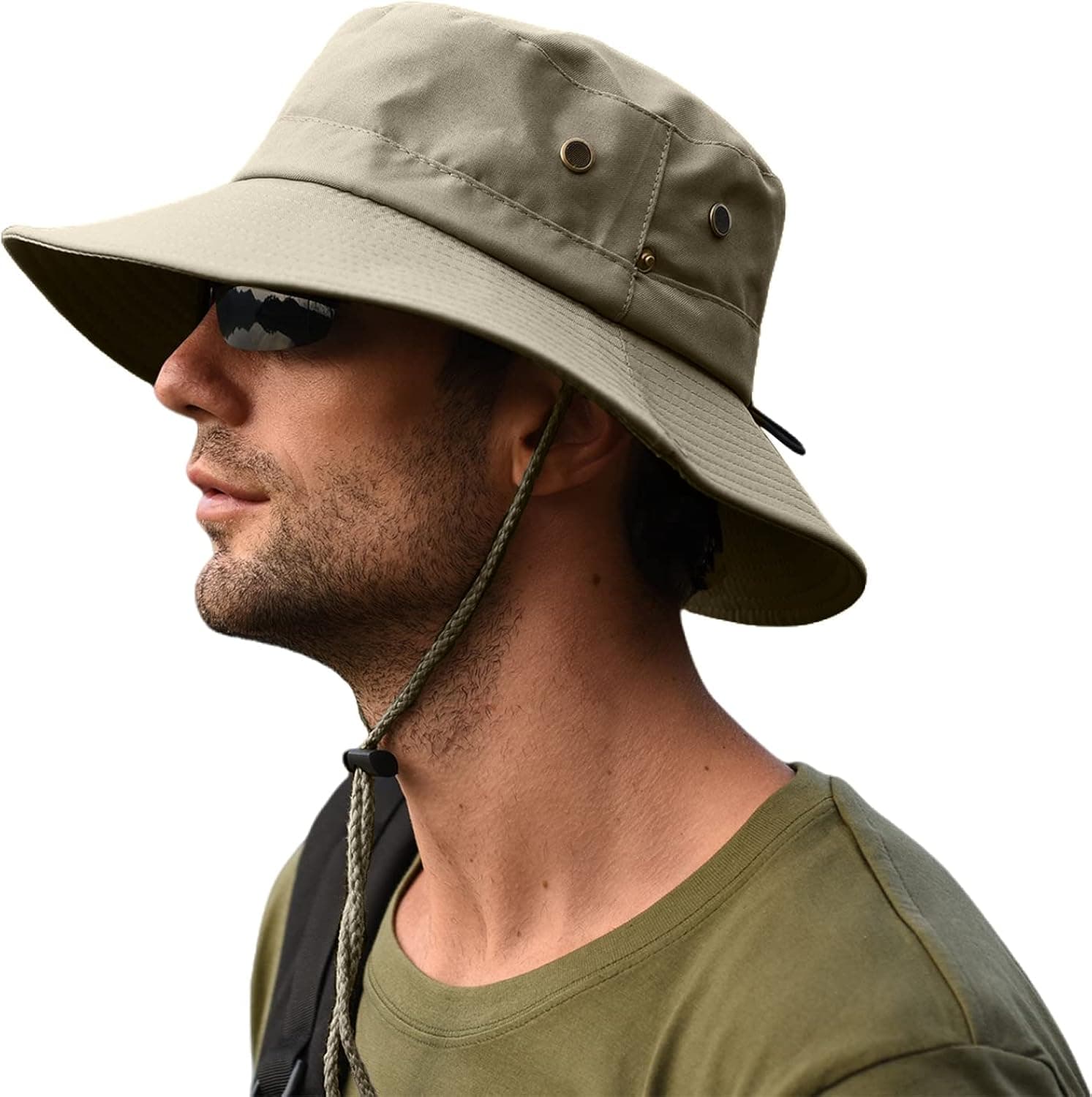 AJG Outdoor Fishing Hat Foldable UPF 50+ Protection Boonie Hat for Safari Fishing Hiking Camping Gardening