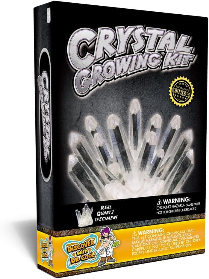 Crystal Growing Kit – Grow Stunning White Crystals (Includes Real Quartz)!