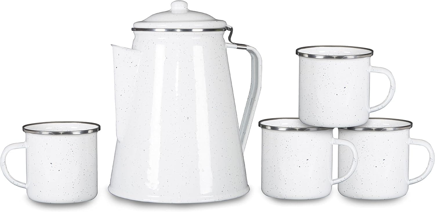 Stansport Enamel Percolator Mugs
