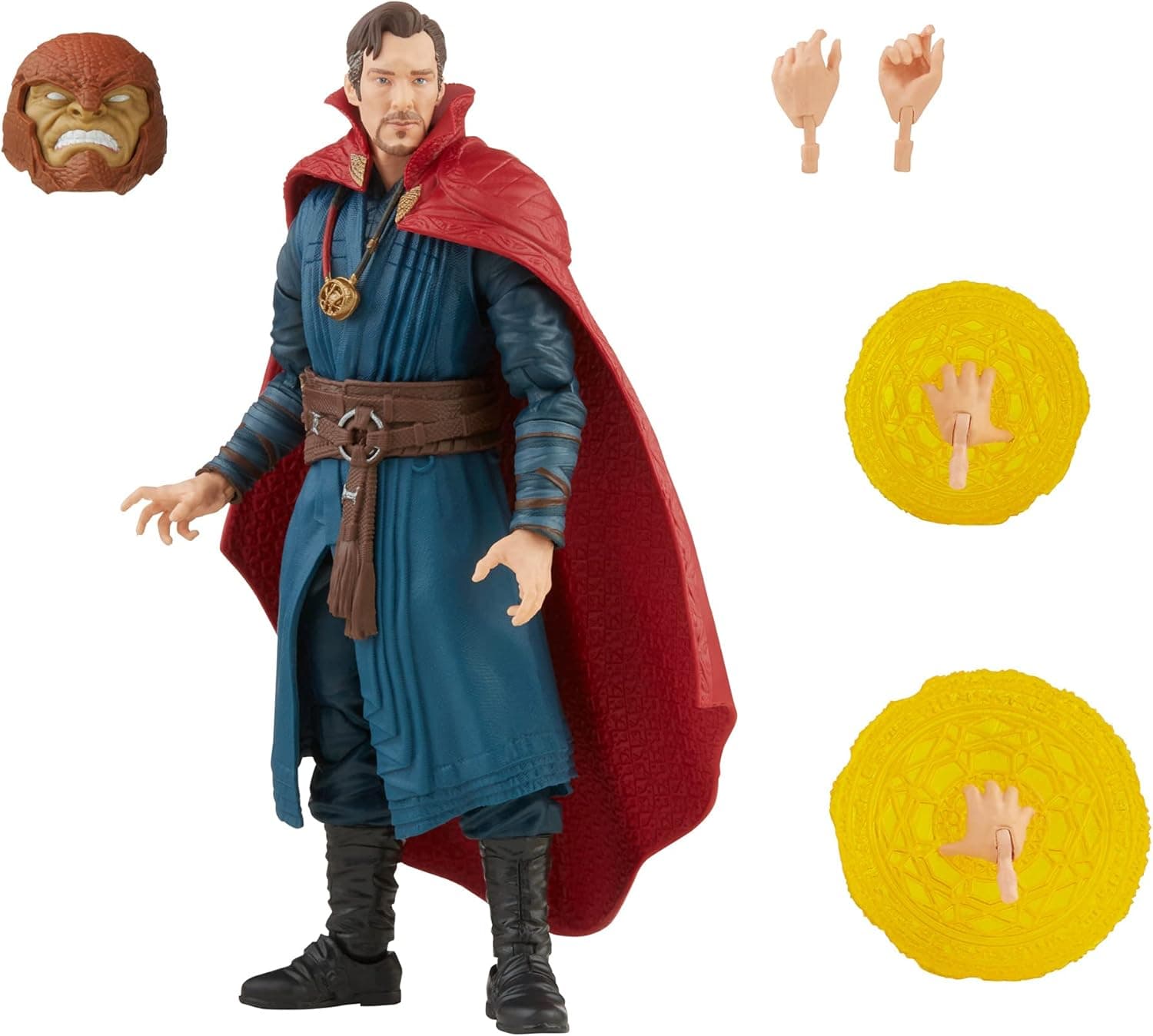 Spider-Man Marvel Legends Series Doctor Strange 6-inch Collectible Action Figure Toy and 4 Accessories and 1 Build-A-Figure Part(s), Multicolor