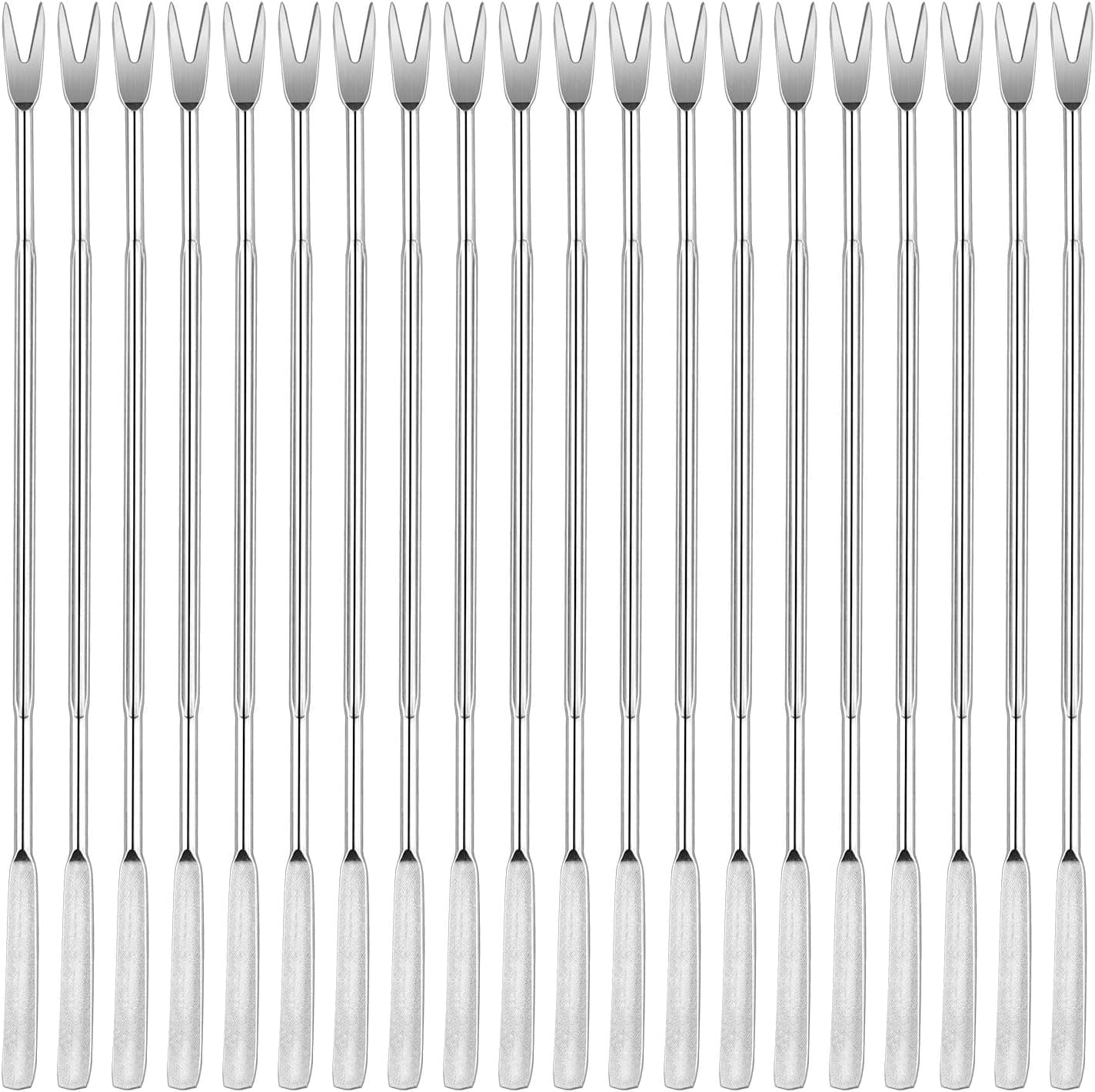 20 Pieces Stainless Steel Seafood Forks Picks- Silver