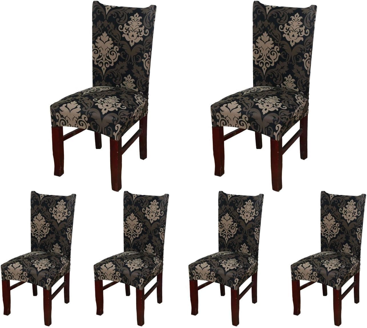 Vpawn Stretch Removable Washable Short Dining Chair Protector Cover Slipcover, 6 Pack (20)