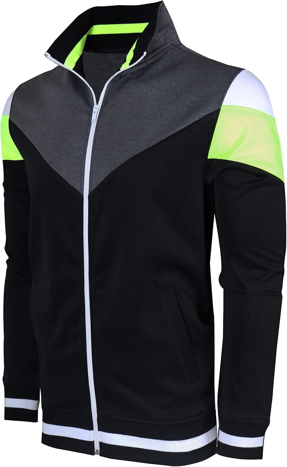 SCREENSHOT Mens Urban Hip Hop Premium Track Jacket - Slim Fit Side Taping Sportswear Urbanwear Streetwear Top