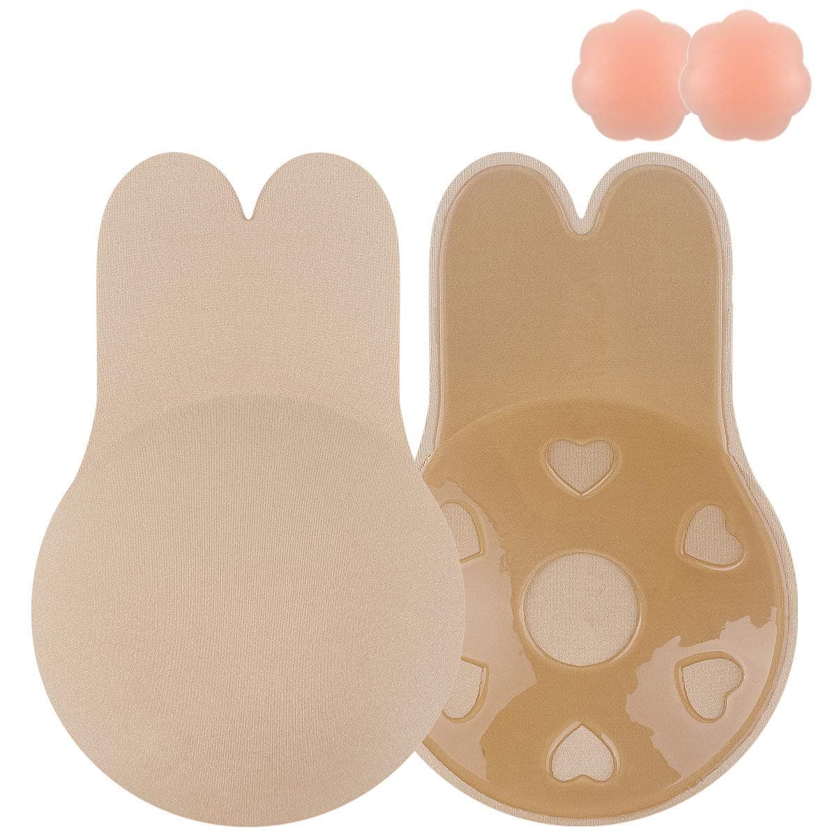 Niidor Breast Lift Nipplecovers Pasties Self Adhesive Sticky Silicone Invisible Push up Bra for Women