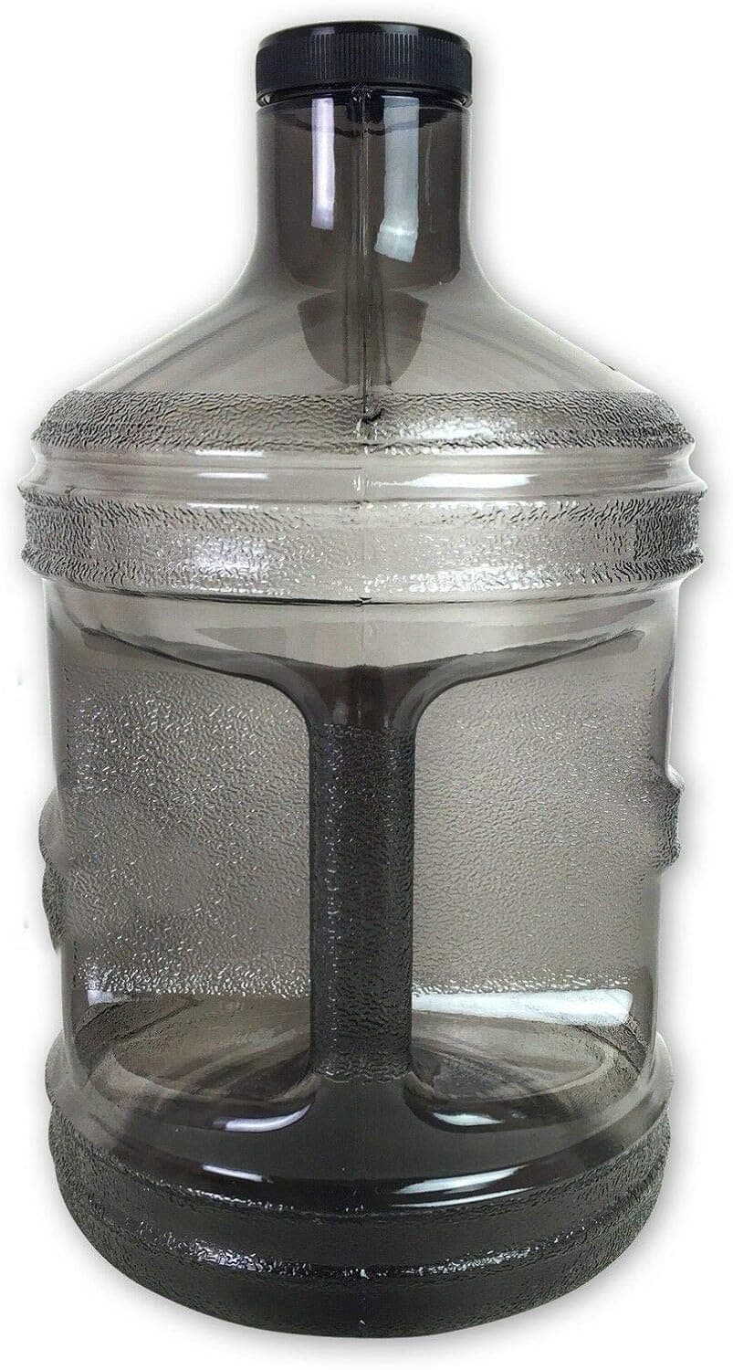 BPA Free 1 Gallon Reusable Plastic Water Bottle Grey Jug Container Canteen