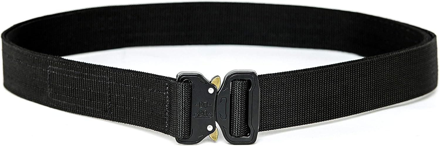 WOLF TACTICAL Heavy Duty Quick-Release EDC Belt - Stiffened 2-Ply 1.5” Nylon Gun Belt for Concealed Carry Holsters
