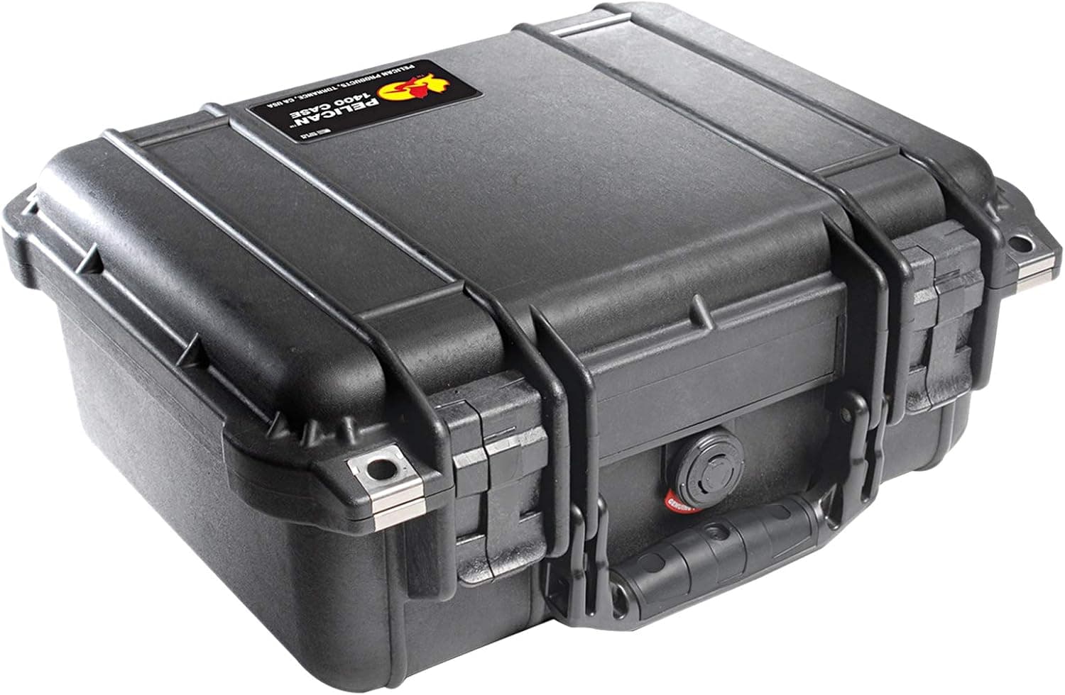 Pelican 1400NF-BLACK Small All Purpose Case without Foam (13.37" x 11.62" x 6") - Black