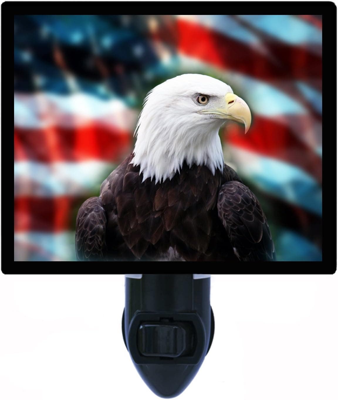Patriotic Night Light, Bald Eagle on US Flag LED Night Light