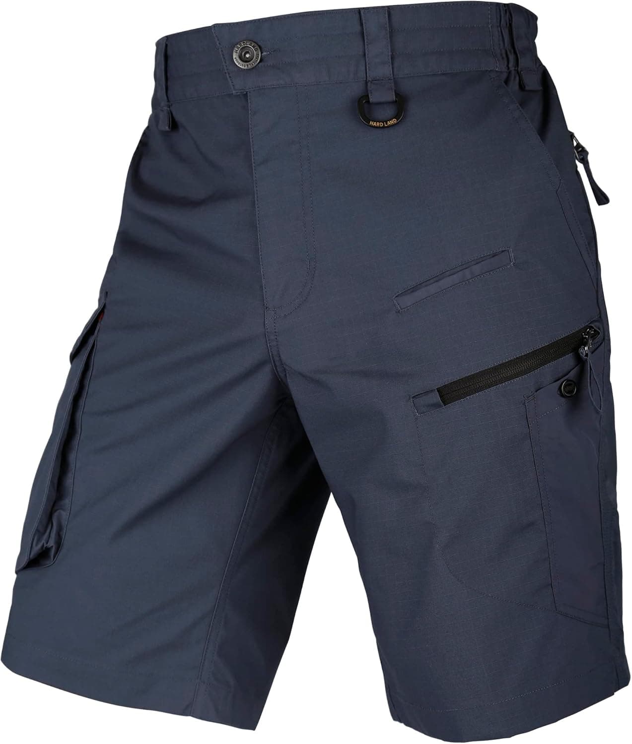 HARD LAND Men's Cargo Shorts Stretch Waist Lightweight Work Shorts Ripstop Tactical Shorts for Hiking, Military, Hunting