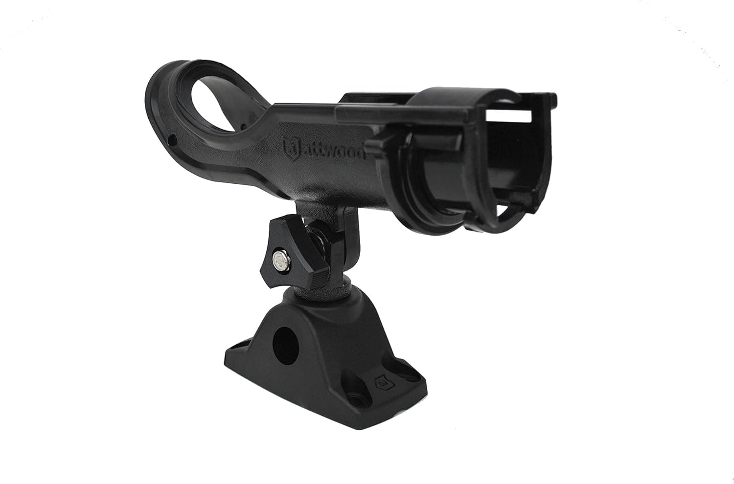 Attwood 5009-4 Heavy-Duty Adjustable Rod Holder with Combo Mount, Black Finish