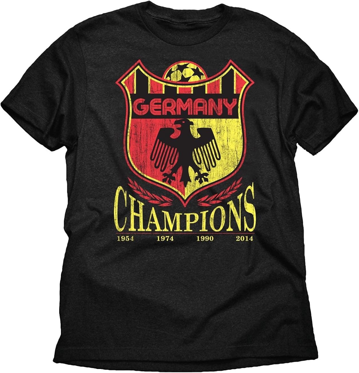 Stitches Germany Soccer Crest 2014 World Cup Champions 4X Champs T-Shirt