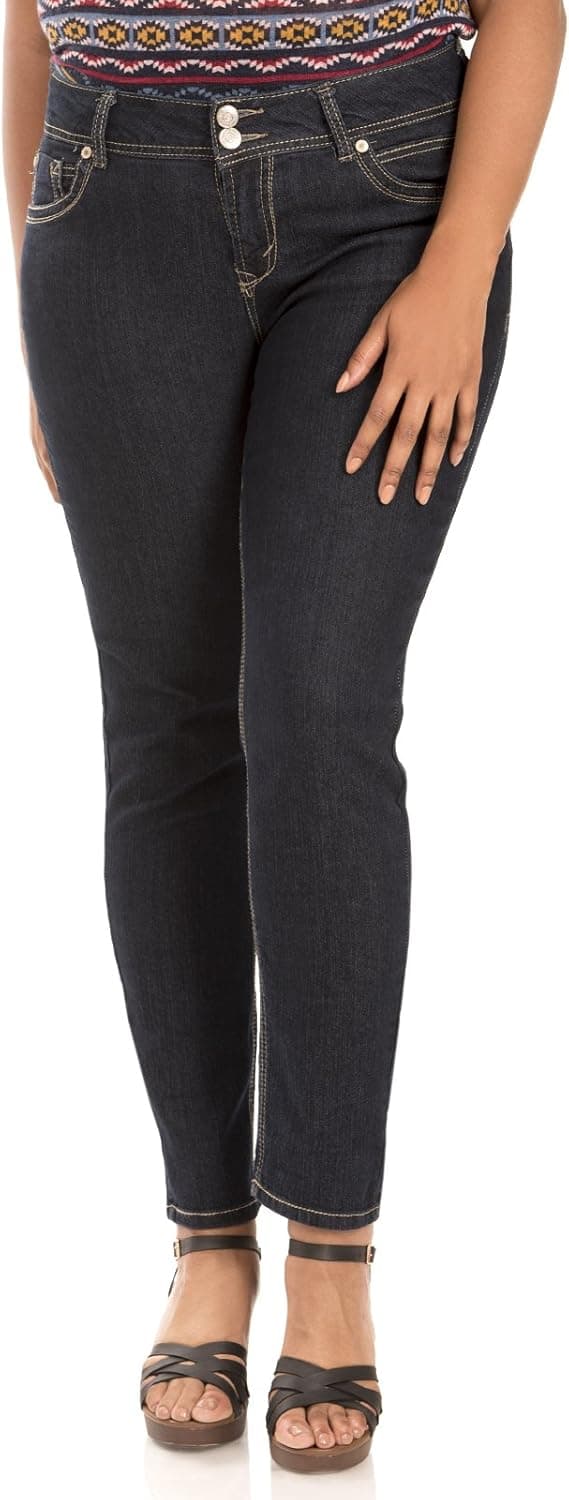 WallFlower Women's Plus Size Luscious Curvy Stretch Skinny Denim Jeans