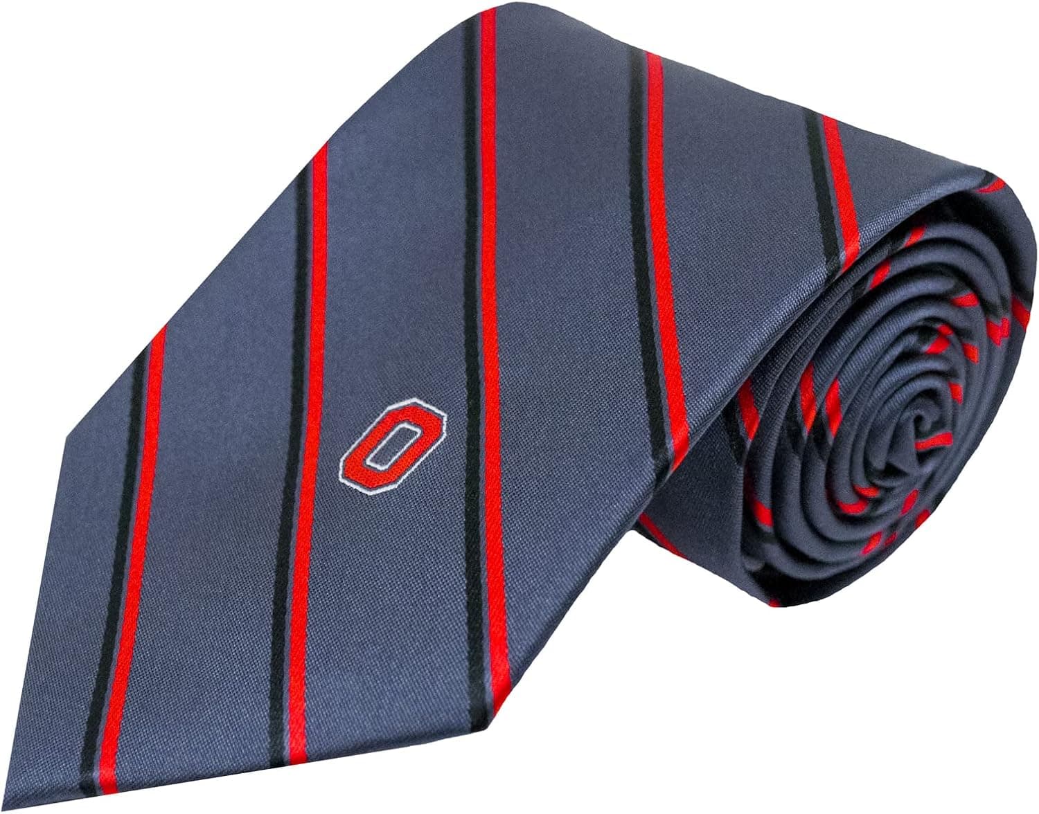 Donegal Bay Officially Licensed NCAA Adult Silk Charcoal Stripe Necktie